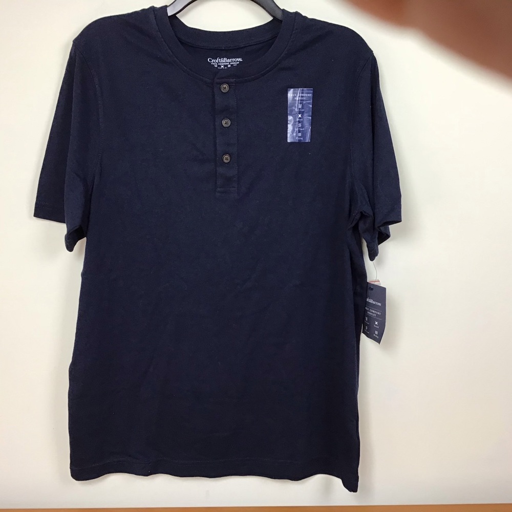Henley 3 button neck ,men’s tee.